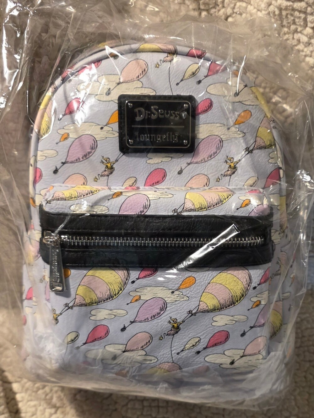 Loungefly Dr Seuss Oh The Places You’ll Go AOP Mini Backpack New With Tags NWT